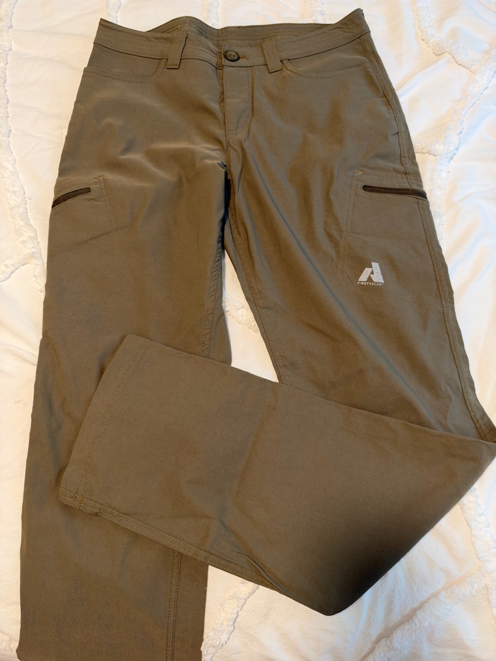 Eddie Bauer Olive Green Track Pants with Zip Pockets